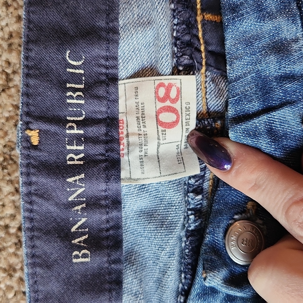 Banana Republic Blue Flare Wide Leg Denim - Picture 4 of 12